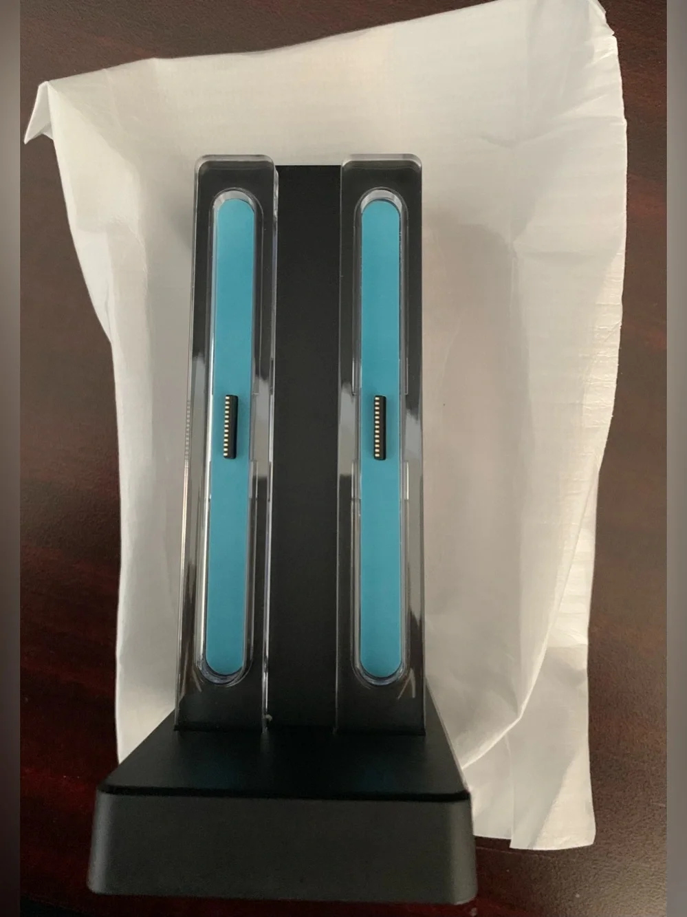 Charging Dock for Switch Joy-Con Controllers — Black with Red and Blue Accents